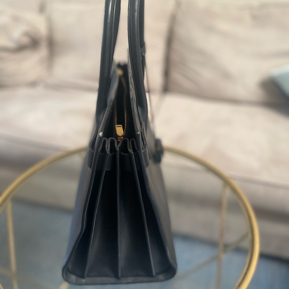 YSL Classic Black Leather Sac de Jour Top Handle Bag - Picture 4 of 4